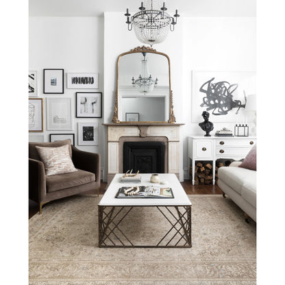 Loren LQ-03 Rug by Loloi in sand, taupe. Made from 100% polyester in a traditional style.