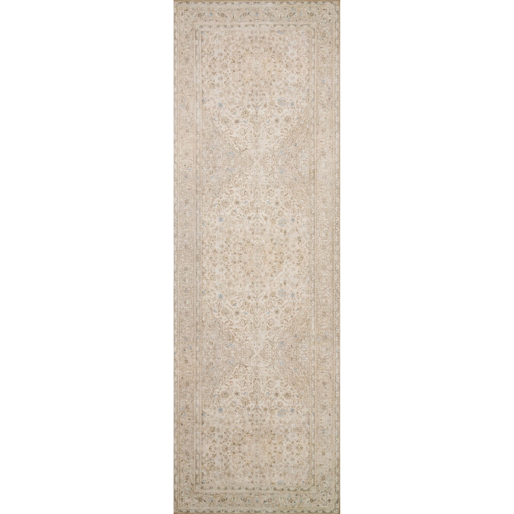 Loren LQ-03 Rug by Loloi in sand, taupe. Made from 100% polyester in a traditional style.