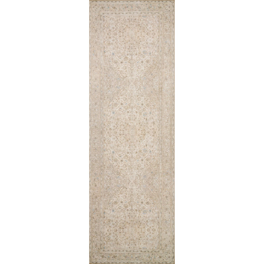 Loren LQ-03 Rug by Loloi in sand, taupe. Made from 100% polyester in a traditional style.
