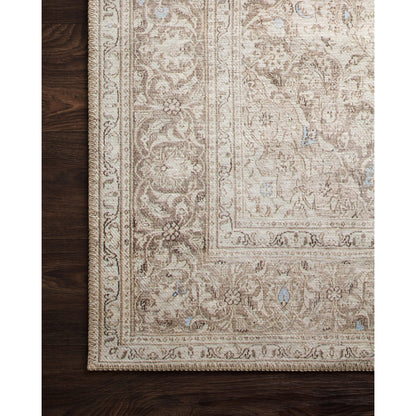 Loren LQ-03 Rug by Loloi in sand, taupe. Made from 100% polyester in a traditional style.