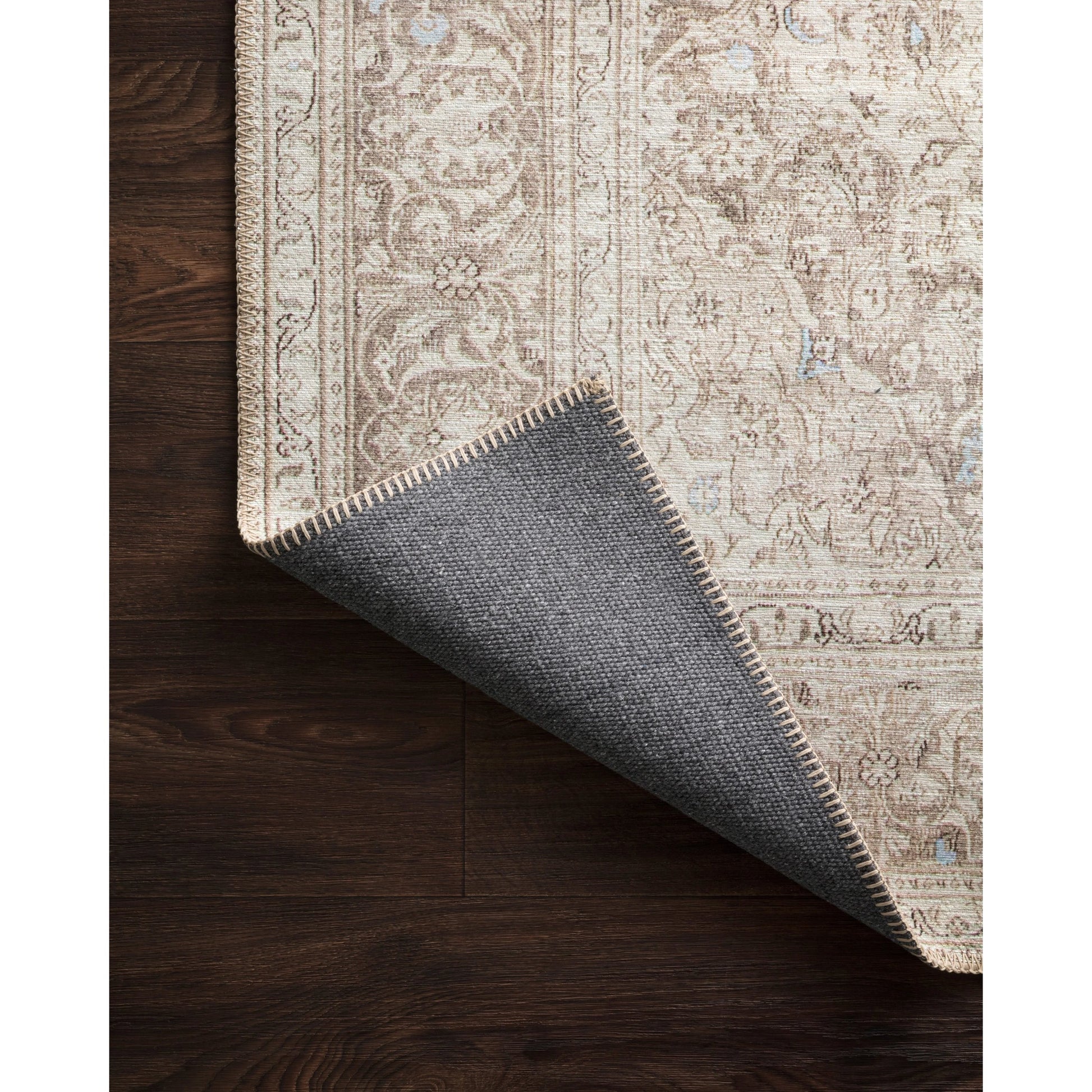 Loren LQ-03 Rug by Loloi in sand, taupe. Made from 100% polyester in a traditional style.