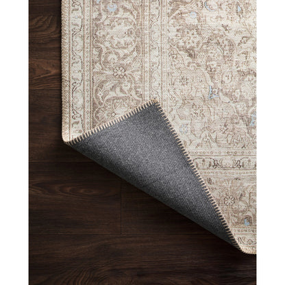 Loren LQ-03 Rug by Loloi in sand, taupe. Made from 100% polyester in a traditional style.