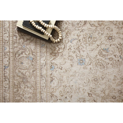 Loren LQ-03 Rug by Loloi in sand, taupe. Made from 100% polyester in a traditional style.