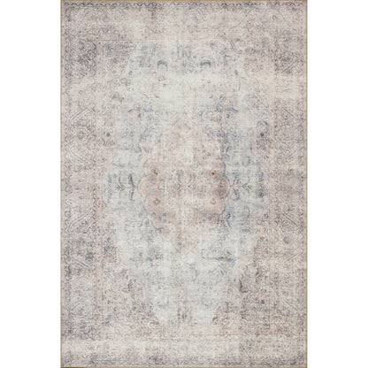 Loren LQ-04 Rug by Loloi in silver, slate. Made from 100% polyester in a traditional style.