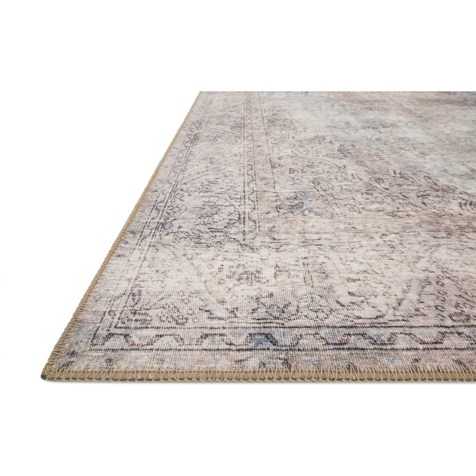 Loren LQ-04 Rug by Loloi in silver, slate. Made from 100% polyester in a traditional style.