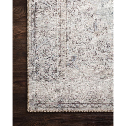 Loren LQ-04 Rug by Loloi in silver, slate. Made from 100% polyester in a traditional style.