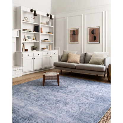 Loren LQ-09 Rug by Loloi in slate. Made from 100% polyester in a transitional style.