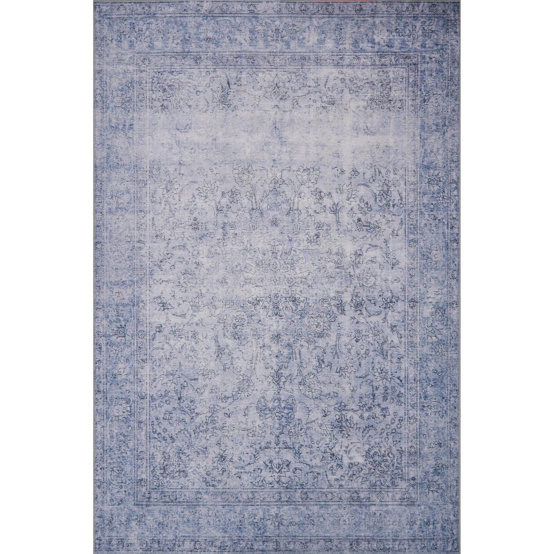 Loren LQ-09 Rug by Loloi in slate. Made from 100% polyester in a transitional style.