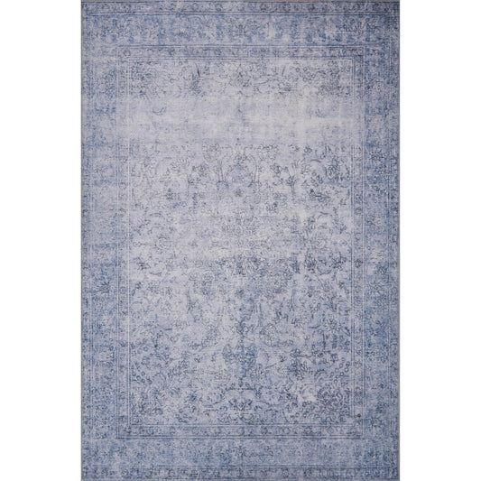 Loren LQ-09 Rug by Loloi II in slate. Made from 100% polyester in a transitional style.