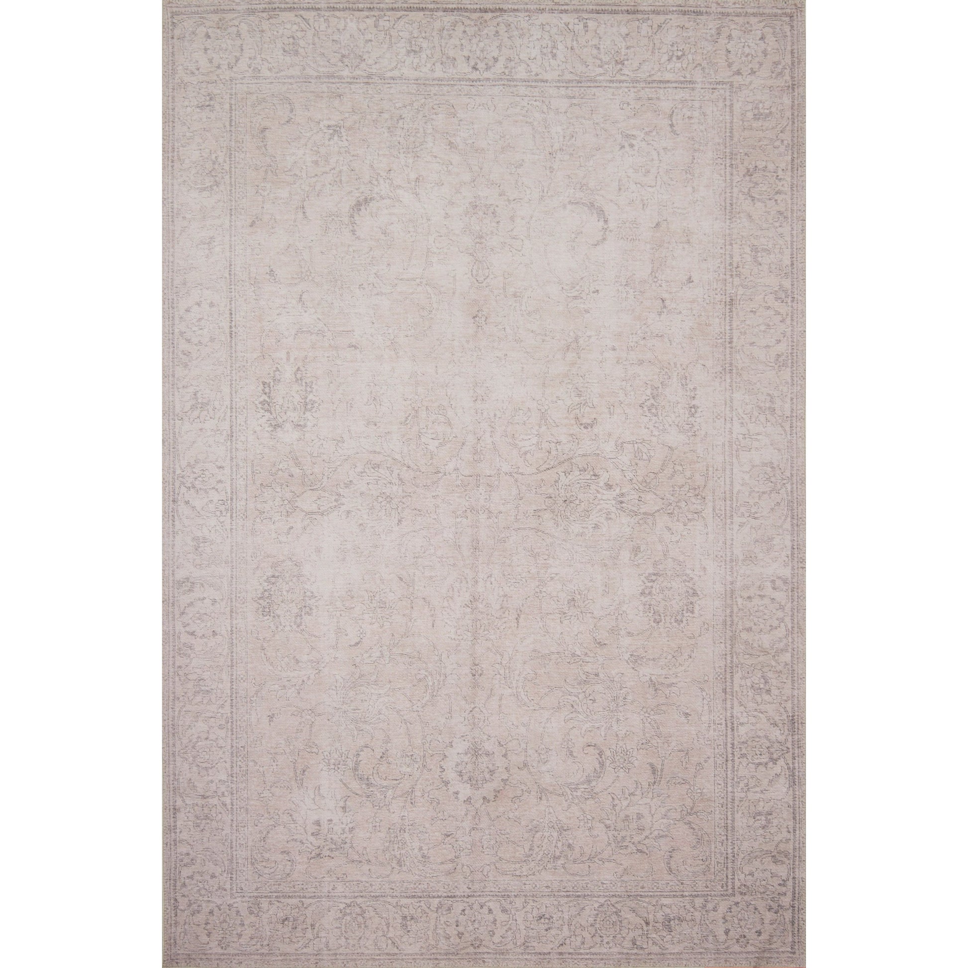 Loren LQ-12 Rug by Loloi in sand. Made from 100% polyester in a traditional style.