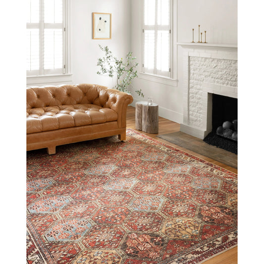 Loren LQ-16 Rug by Loloi II in spice, multi. Made from 100% polyester in a eclectic & global style.