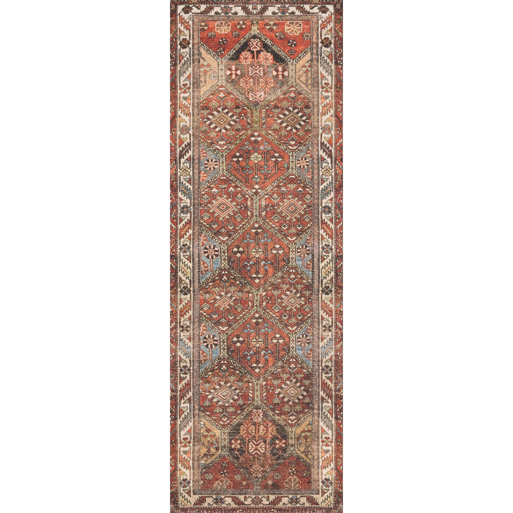 Loren LQ-16 Rug by Loloi in spice, multi. Made from 100% polyester in a eclectic & global style.