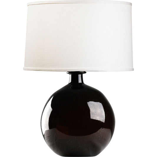Poseidon Round Lamp by Zentique in dark amber and glass. Made from glass in a modern style.