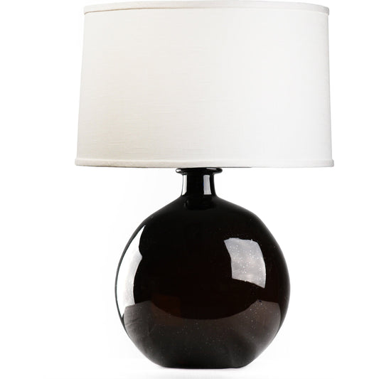 Poseidon Round Lamp by Zentique in dark amber and glass. Made from glass in a modern style.