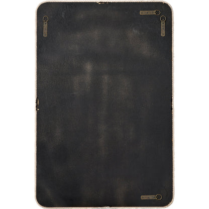 Contrast Rectangle Mirror by Lifestyle by JY in black & off white. Made from cotton, jute in a cottage & farmhouse style.