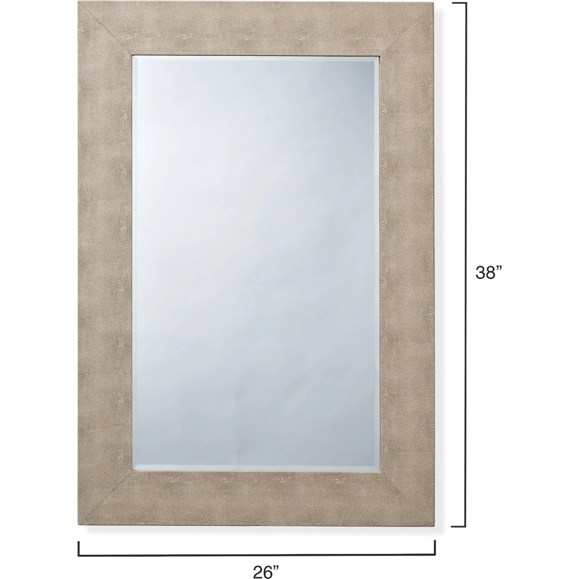 Structure Rectangle Mirror by Lifestyle by JY. Made from faux shagreen and glass in a modern style.