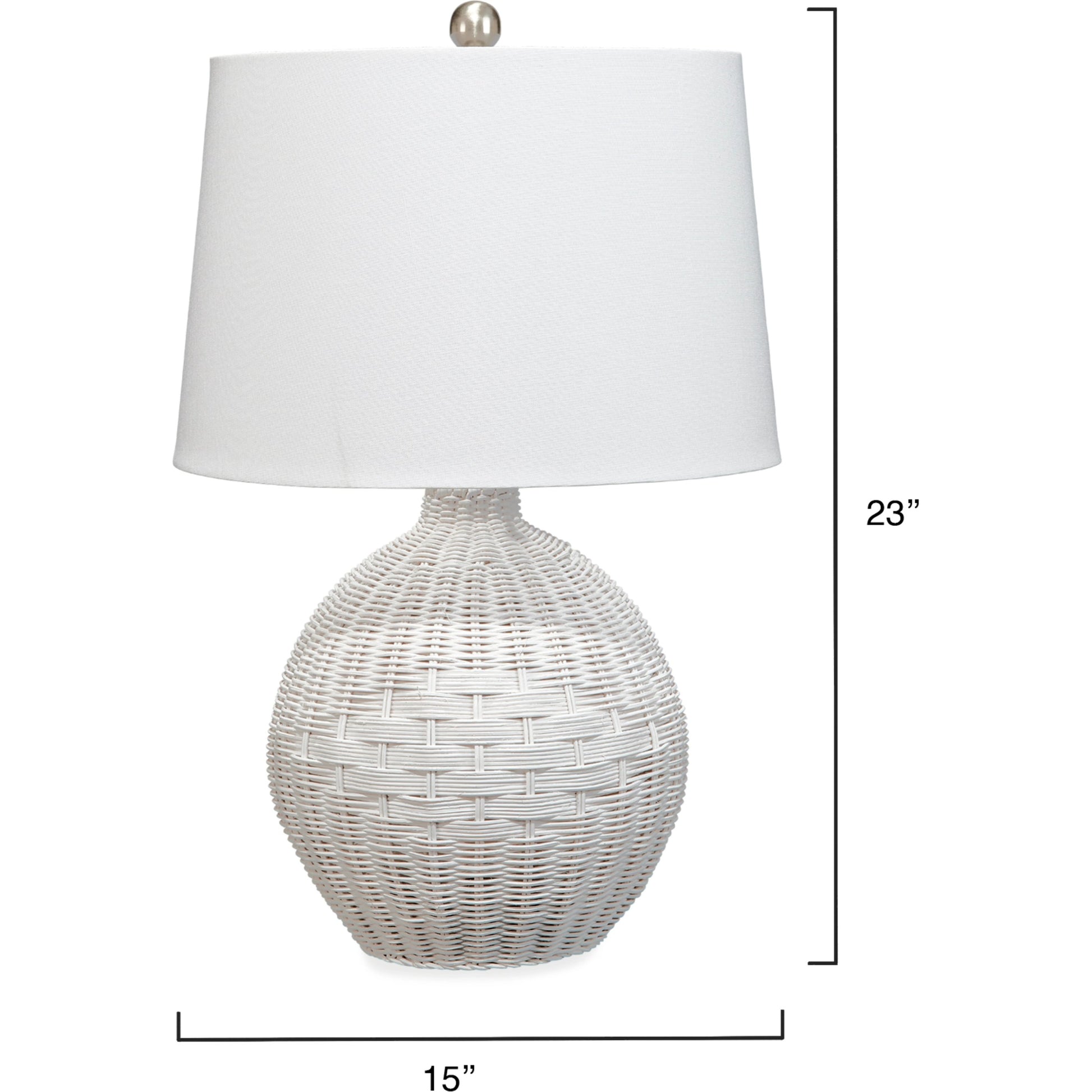 Cape Table Lamp by Lifestyle by JY. Made from rattan in a cottage & farmhouse style.