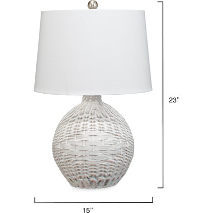 Cape Table Lamp by Lifestyle by JY. Made from rattan in a cottage & farmhouse style.