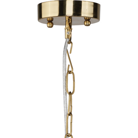 Luca Pendant by The Livingston Collection in antique brass, seeded glass. Made from glass, metal in a modern style.
