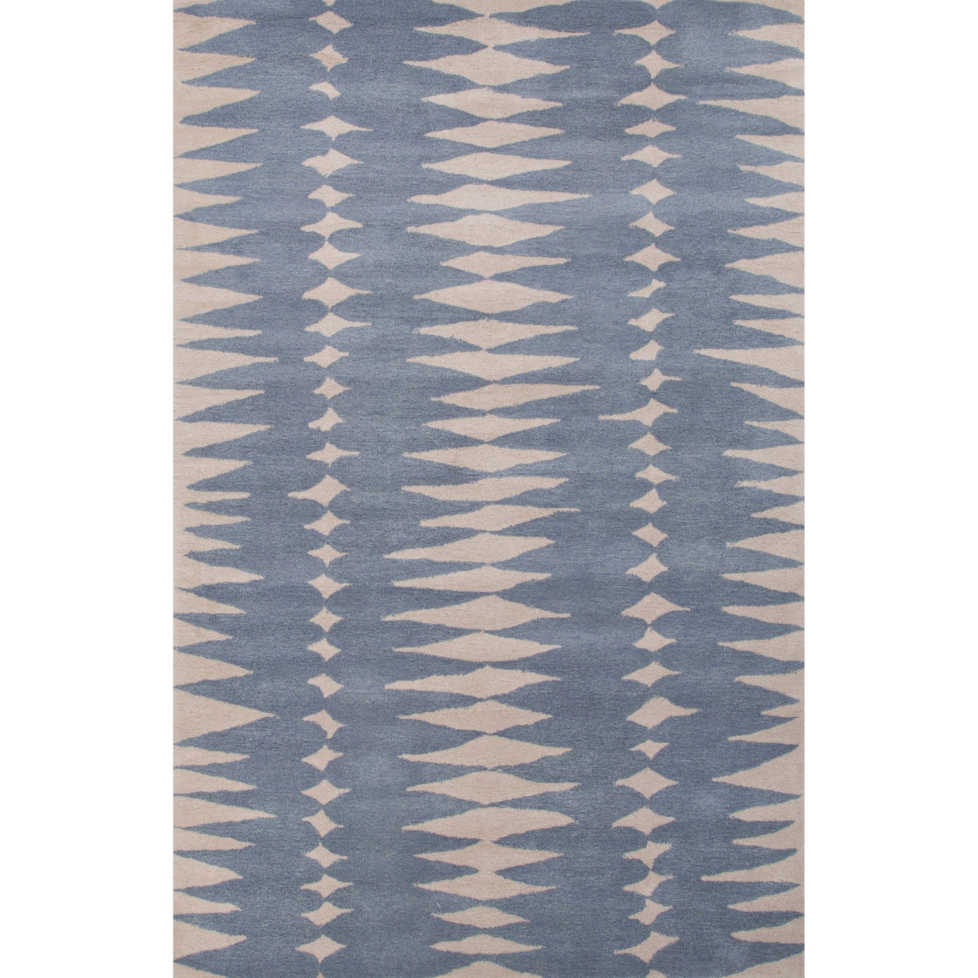 En Casa by Luli Sanchez Tufted Rug by Jaipur Living in ensign blue, bijou blue. Made from 100% wool in a modern style.