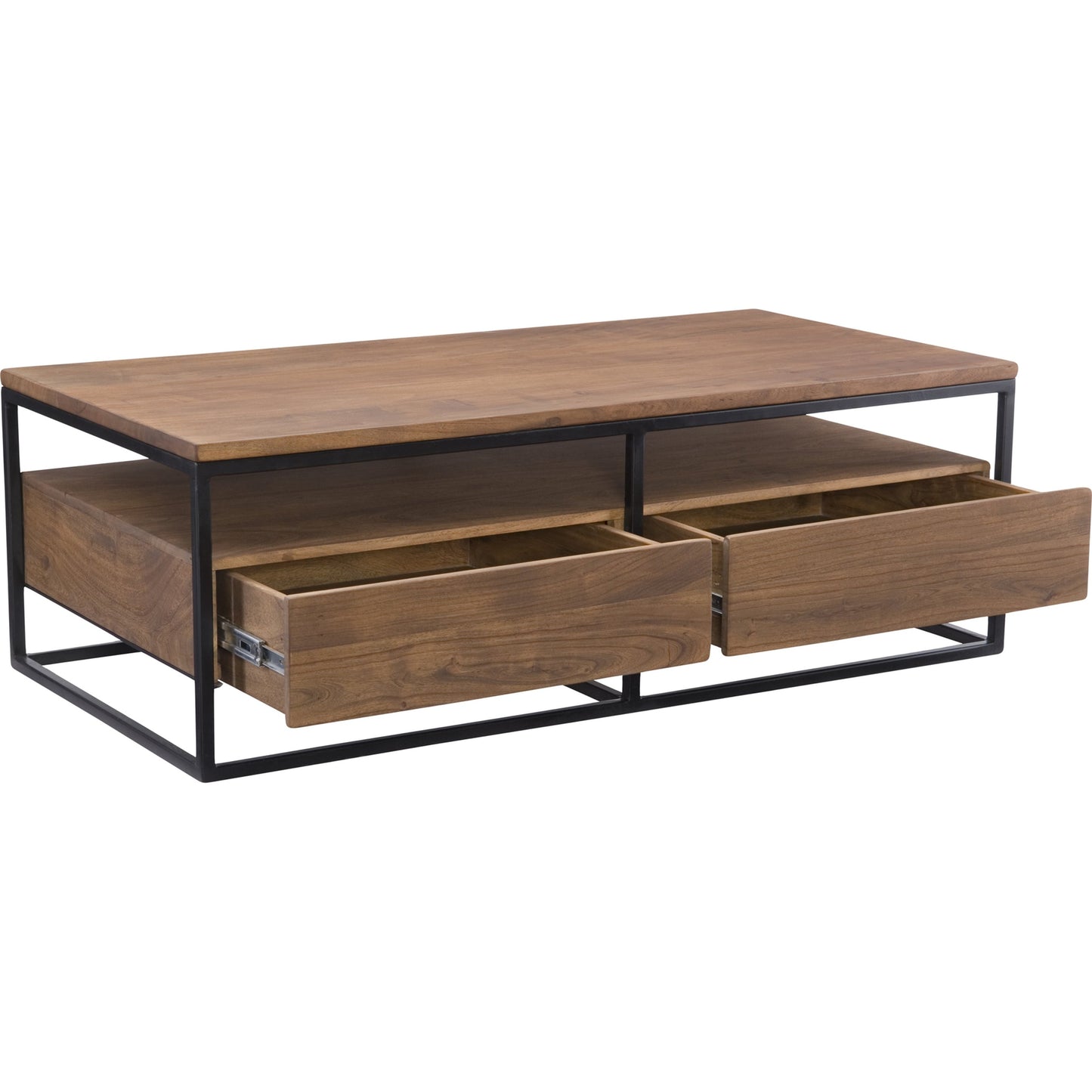 002 S-699682 | Additional Silo | Vancouver Coffee Table by Moe's Home Collection in light brown. Made from acacia wood, iron in a modern style.