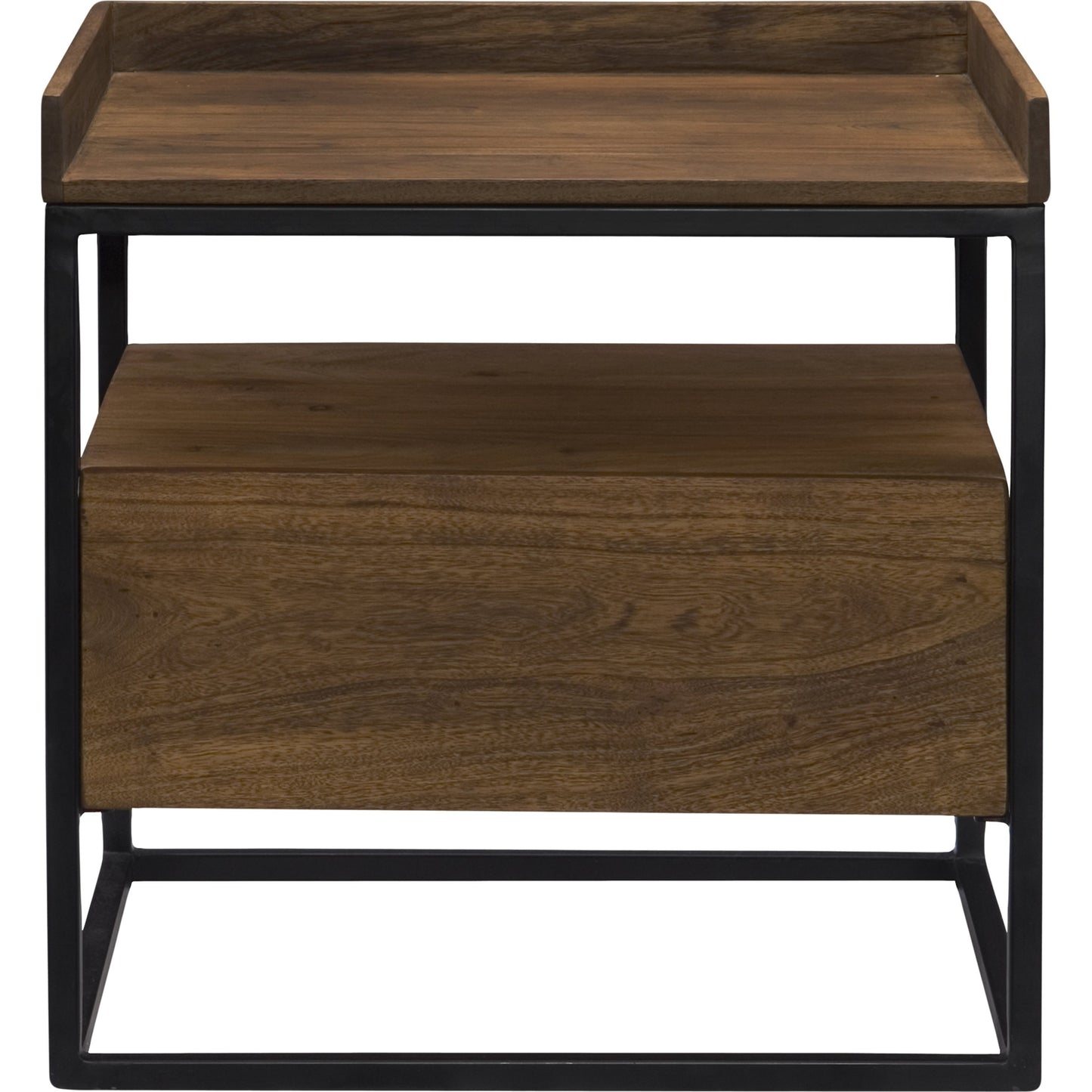 001 S-699683 | Primary Silo | Vancouver Side Table by Moe's Home Collection in light brown. Made from acacia wood, iron in a modern style.