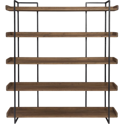 Vancouver Bookshelf by Moe's Home Collection in light brown. Made from acacia wood, iron in a modern style.