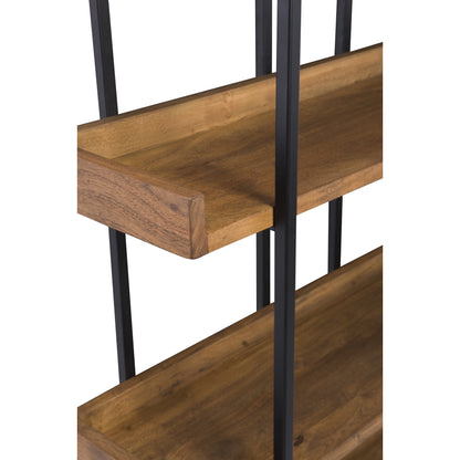 Vancouver Bookshelf by Moe's Home Collection in light brown. Made from acacia wood, iron in a modern style.
