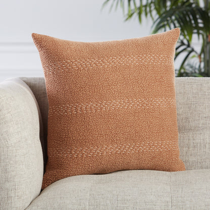 Lexington LXG06 Pillow by Jaipur Living in terracotta, beige. Made from 100% cotton in a modern style.