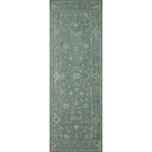 Lyle LK-05 Rug by Loloi in teal. Made from 100% wool in a cottage & farmhouse style.