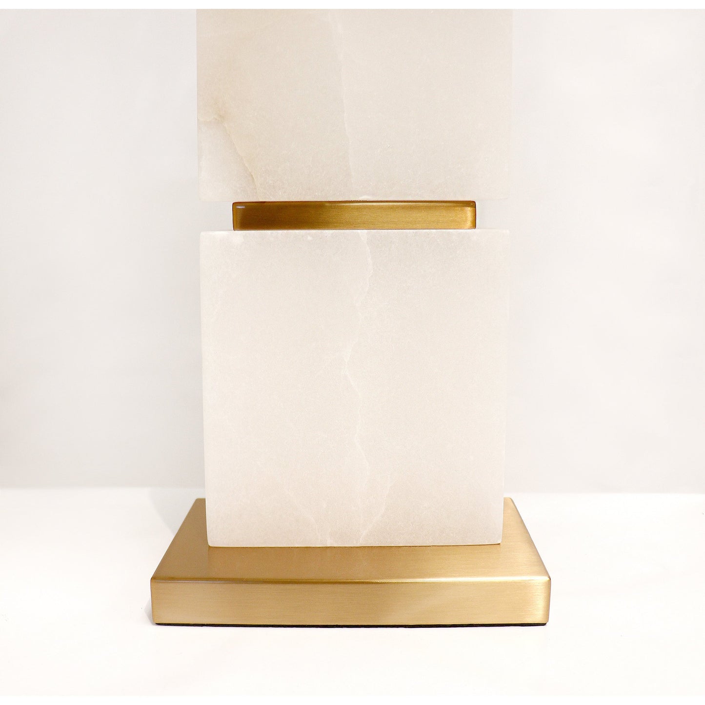 004 SR-785765 | Closeup | Imperial Table Lamp by Pasargad Home in gold and white, gold. Made from metal, marbl in a transitional style.