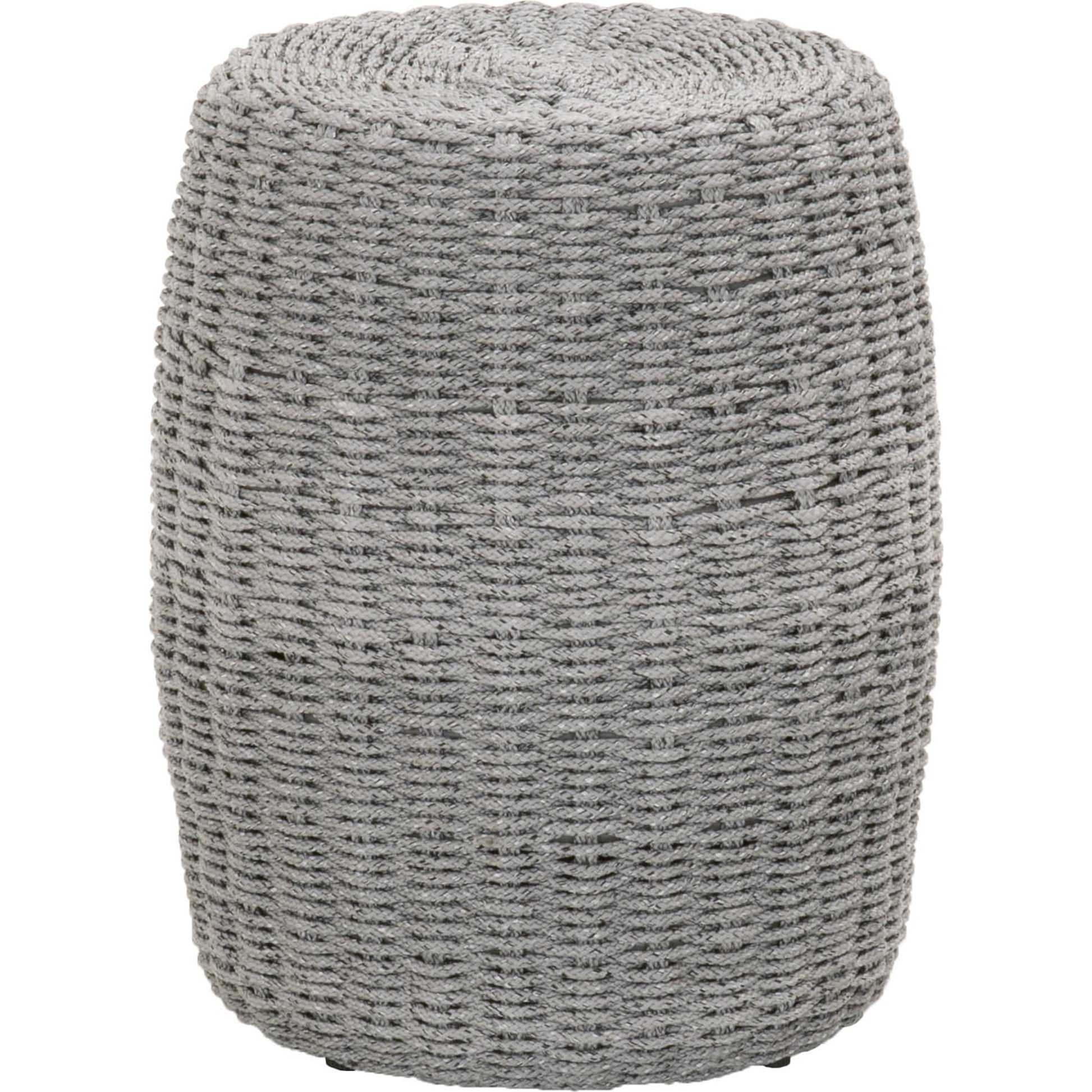 Loom Accent Table by Essentials For Living. Made from aluminum, 100% olefin rope in a coastal style.