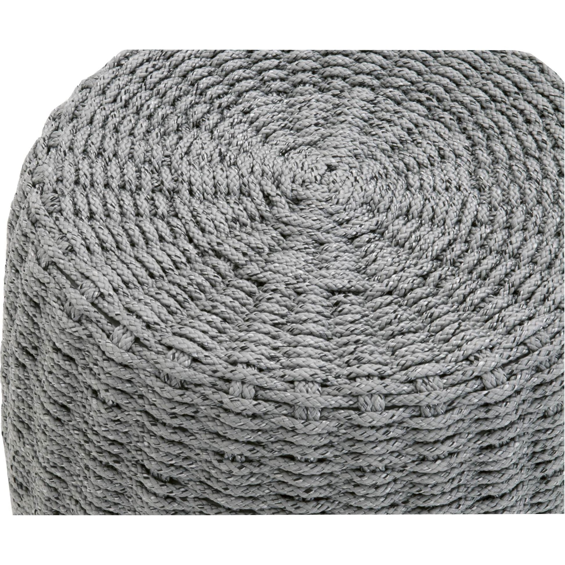 Loom Accent Table by Essentials For Living. Made from aluminum, 100% olefin rope in a coastal style.