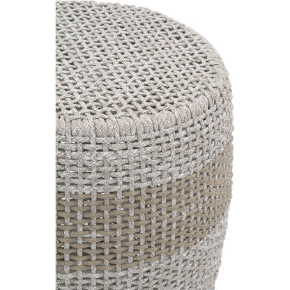 Loom Accent Table by Essentials For Living. Made from aluminum, 100% olefin rope in a coastal style.