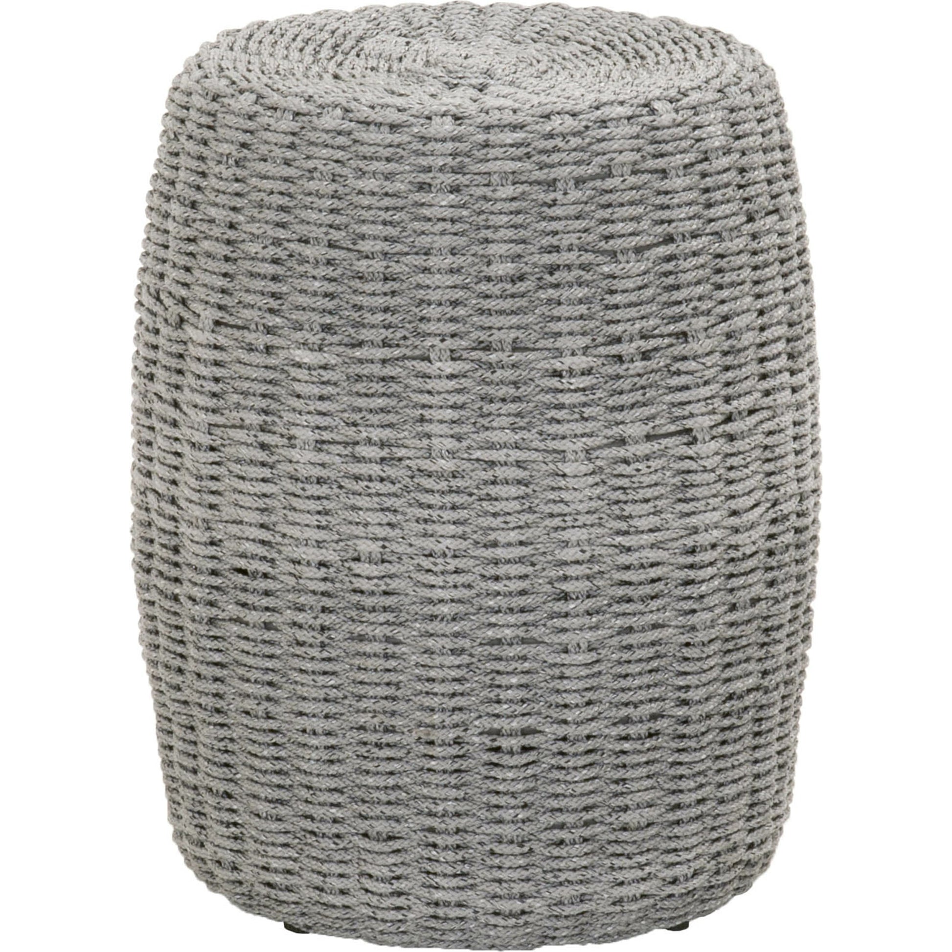 Loom Accent Table by Essentials For Living. Made from aluminum, 100% olefin rope in a coastal style.