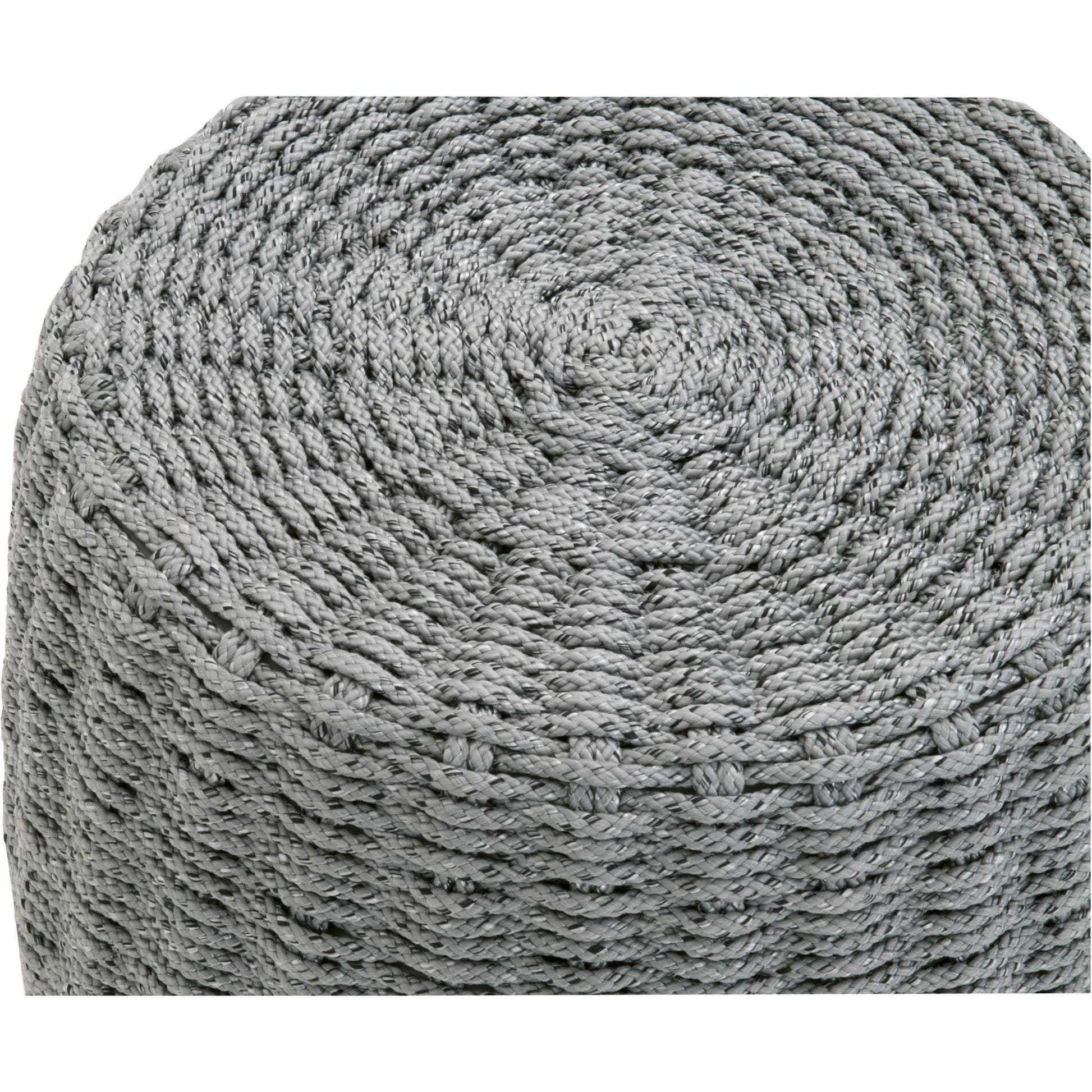 Loom Accent Table by Essentials For Living. Made from aluminum, 100% olefin rope in a coastal style.