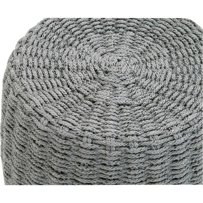 Loom Accent Table by Essentials For Living. Made from aluminum, 100% olefin rope in a coastal style.