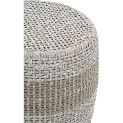 Loom Accent Table by Essentials For Living. Made from aluminum, 100% olefin rope in a coastal style.
