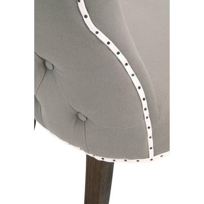 Lourdes Dining Chair (Set of 2) by Essentials For Living in natural gray ash, bisque french linen. Made from solid ash wood, 50% linen, 50% polyester fabric, foam in a transitional style.