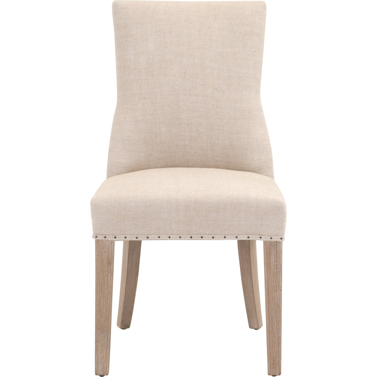 001 SR-888814 | Primary Silo | Lourdes Dining Chair (Set of 2) by Essentials For Living in natural gray ash, bisque french linen. Made from solid ash wood, 50% linen, 50% polyester fabric, foam in a transitional style.