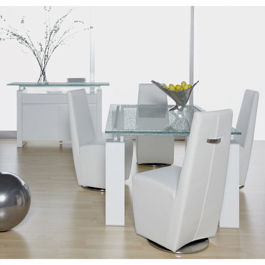 Lunar Console Top by Essentials For Living in lunar sandblasted. Made from glass in a modern style.