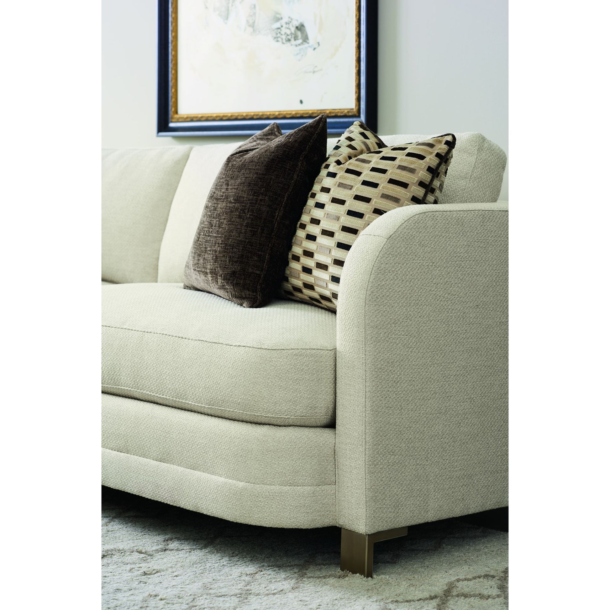 Streamline Sofa by Caracole in natural and smoked bronze. Made from metal in a transitional style.
