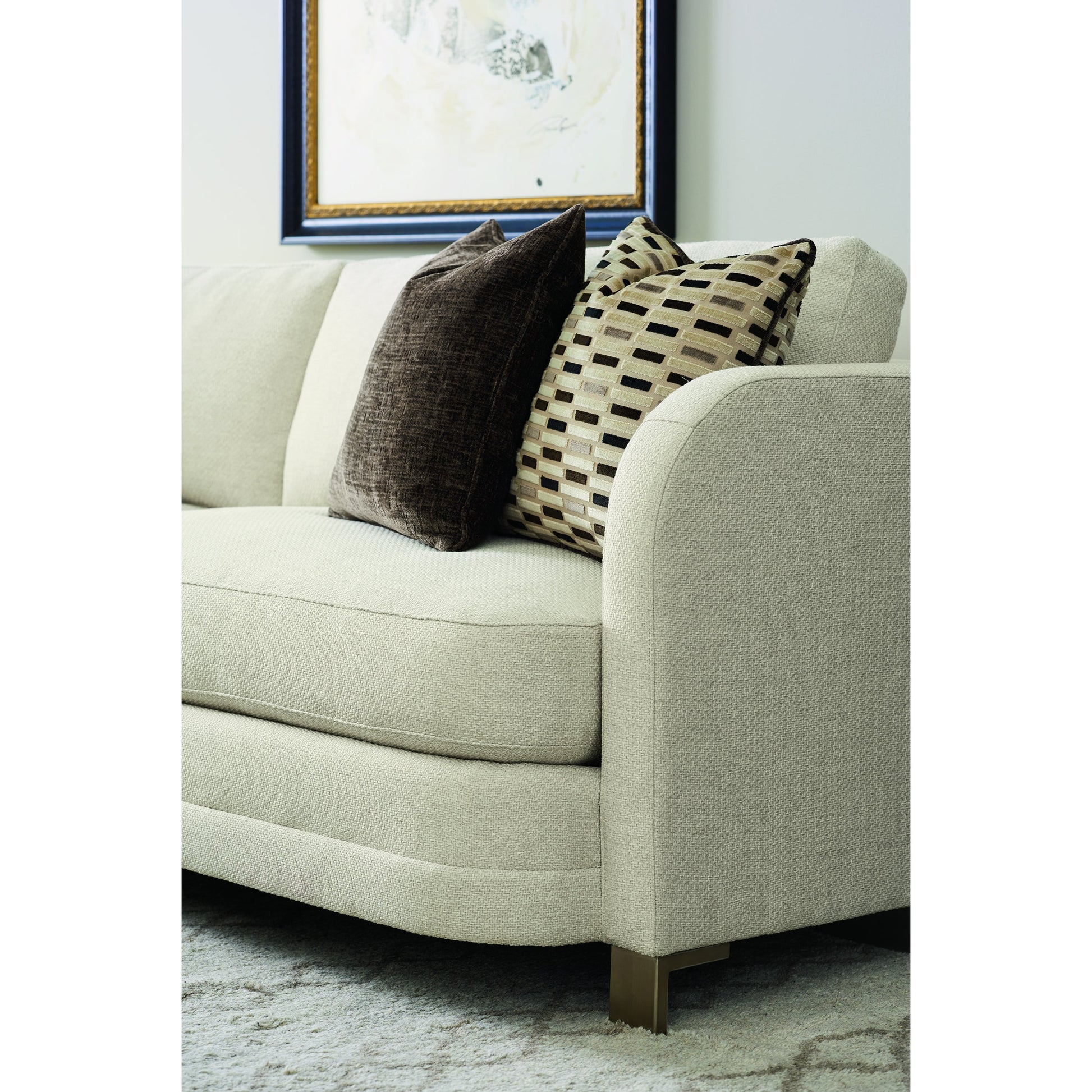 Streamline Sofa by Caracole in natural and smoked bronze. Made from metal in a transitional style.