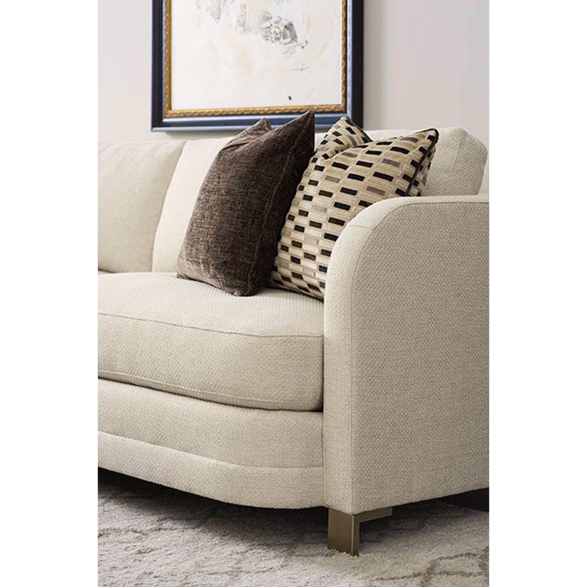 Streamline Sofa by Caracole in natural and smoked bronze. Made from metal in a transitional style.