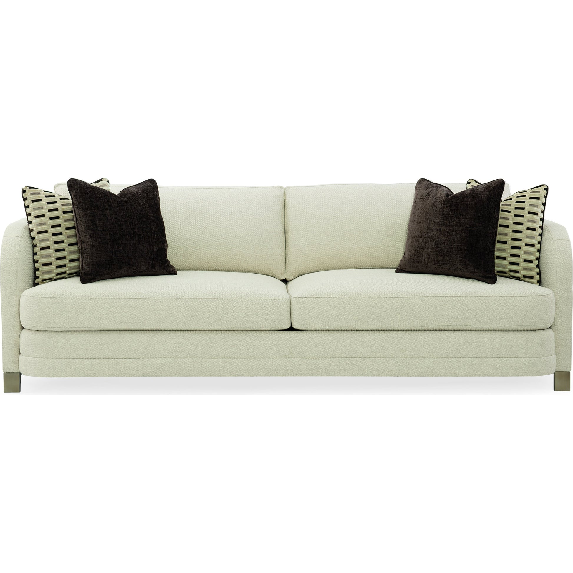 Streamline Sofa by Caracole in natural and smoked bronze. Made from metal in a transitional style.