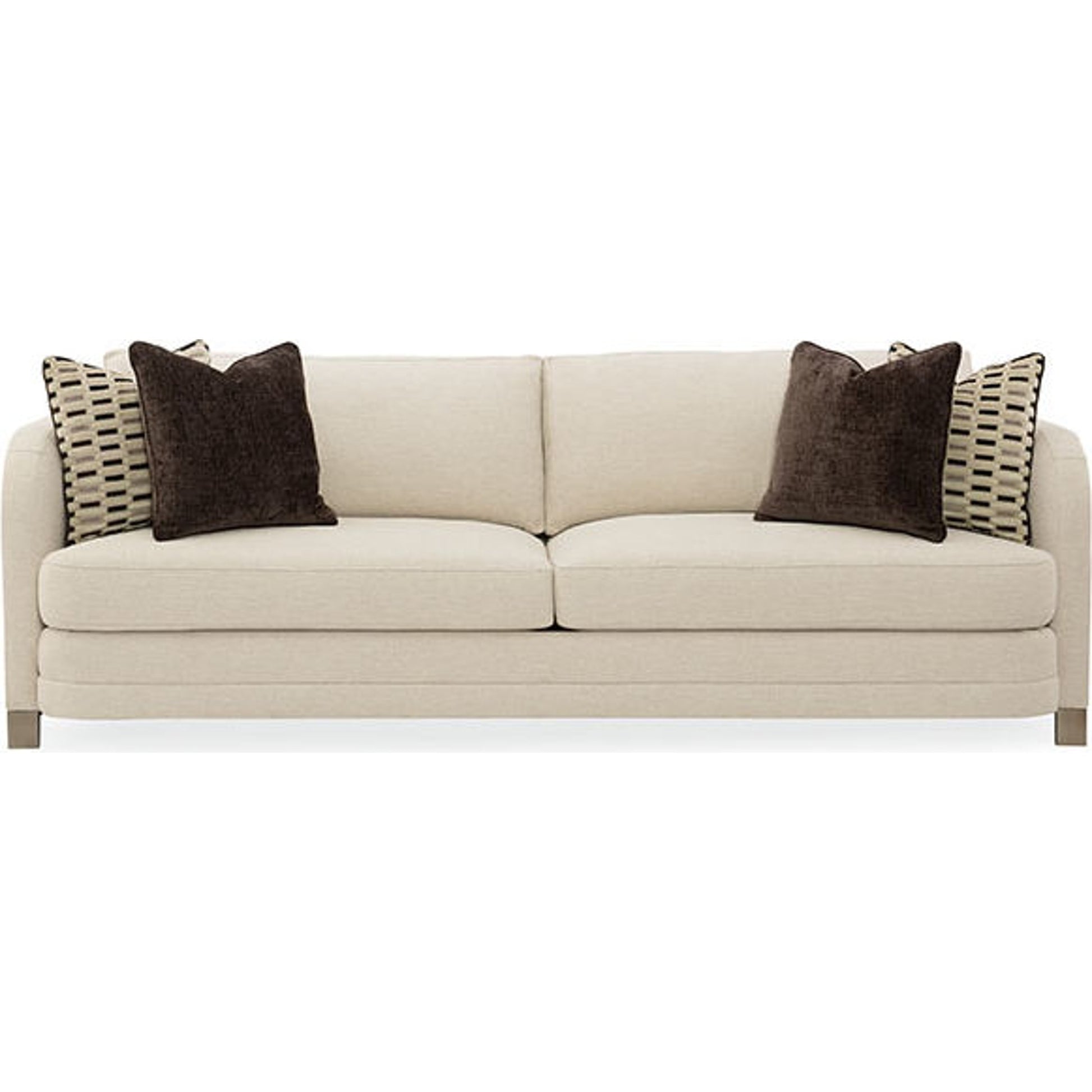 Streamline Sofa by Caracole in natural and smoked bronze. Made from metal in a transitional style.