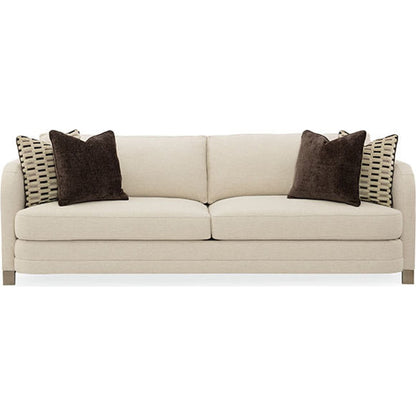Streamline Sofa by Caracole in natural and smoked bronze. Made from metal in a transitional style.
