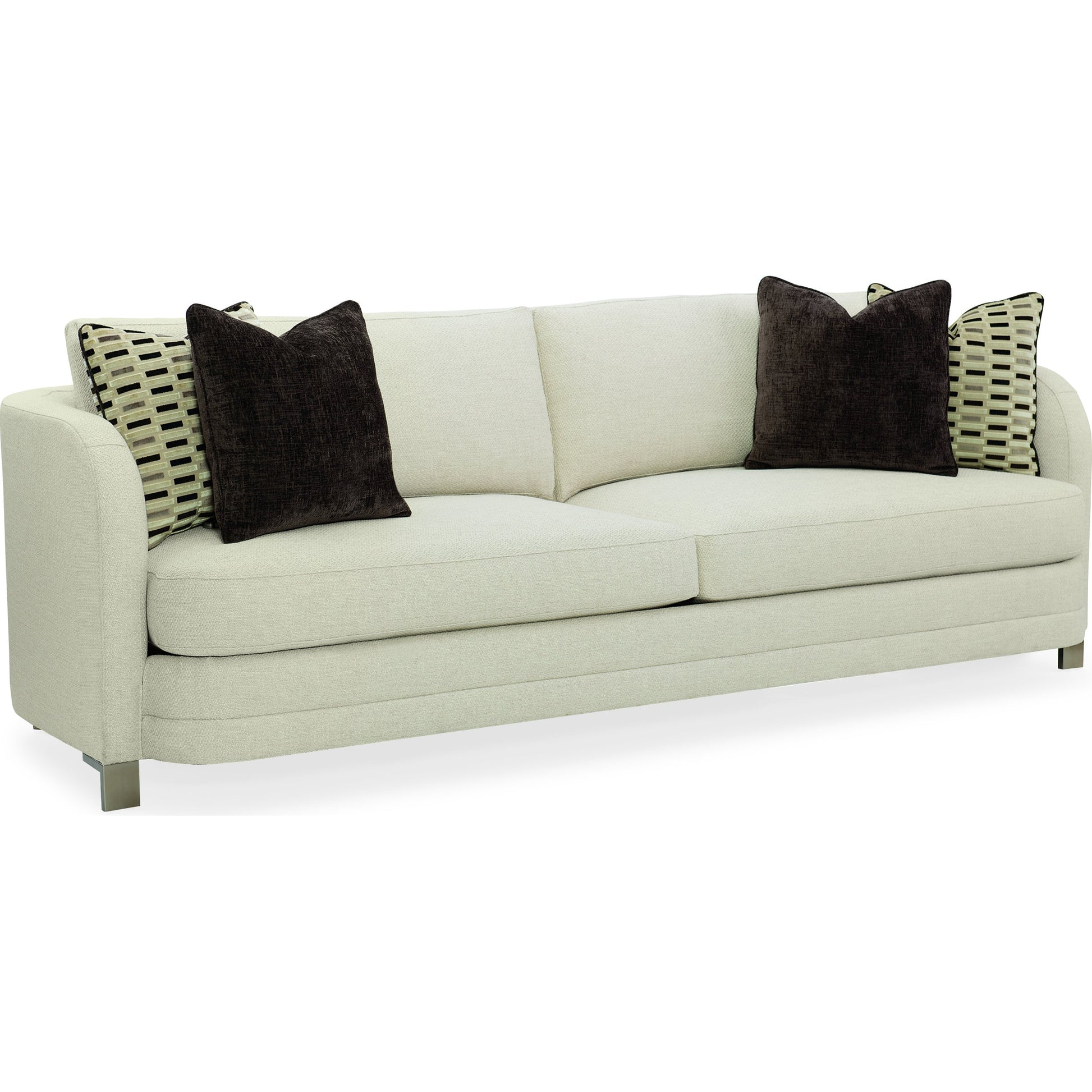 Streamline Sofa by Caracole in natural and smoked bronze. Made from metal in a transitional style.