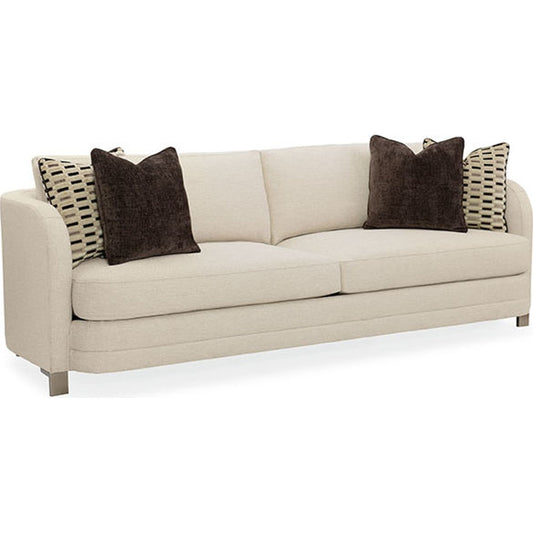 Streamline Sofa by Caracole in natural and smoked bronze. Made from metal in a transitional style.