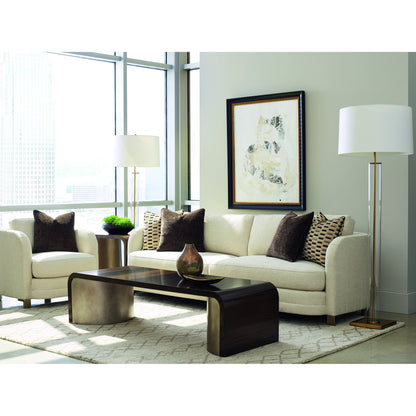 Streamline Sofa by Caracole in natural and smoked bronze. Made from metal in a transitional style.